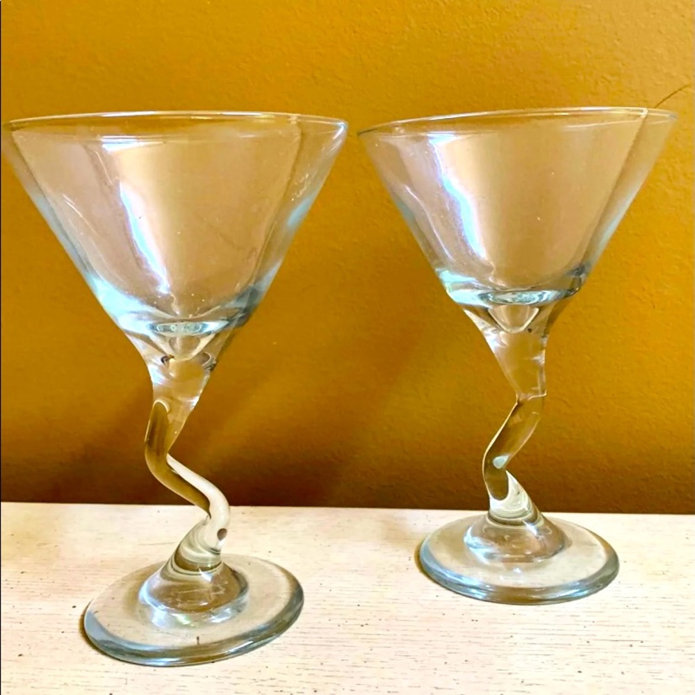SOLD/ No LONGER AVAILABLE 
Set of 2 New Cocktail Glasses
